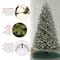 7ft. Pre-Lit Snowy Olallie Pine Artificial Christmas Tree With Pinecones, Clear LED Lights